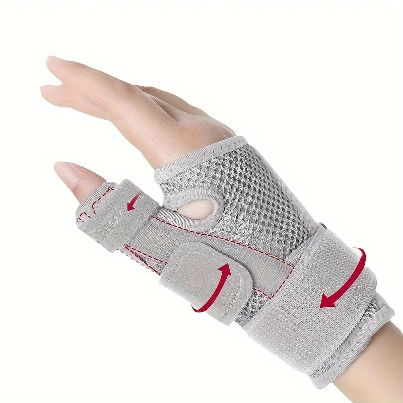 Adjustable Thumb Splint & Wrist Support Brace – Left & Right Hand Wrist & Thumb Brace SWANS Grey