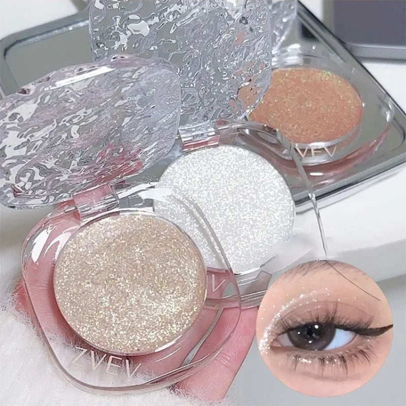 Purple Blue Shimmer Eyeshadow Palette – Glitter & Pearl Eyeshadow Palette SWANS