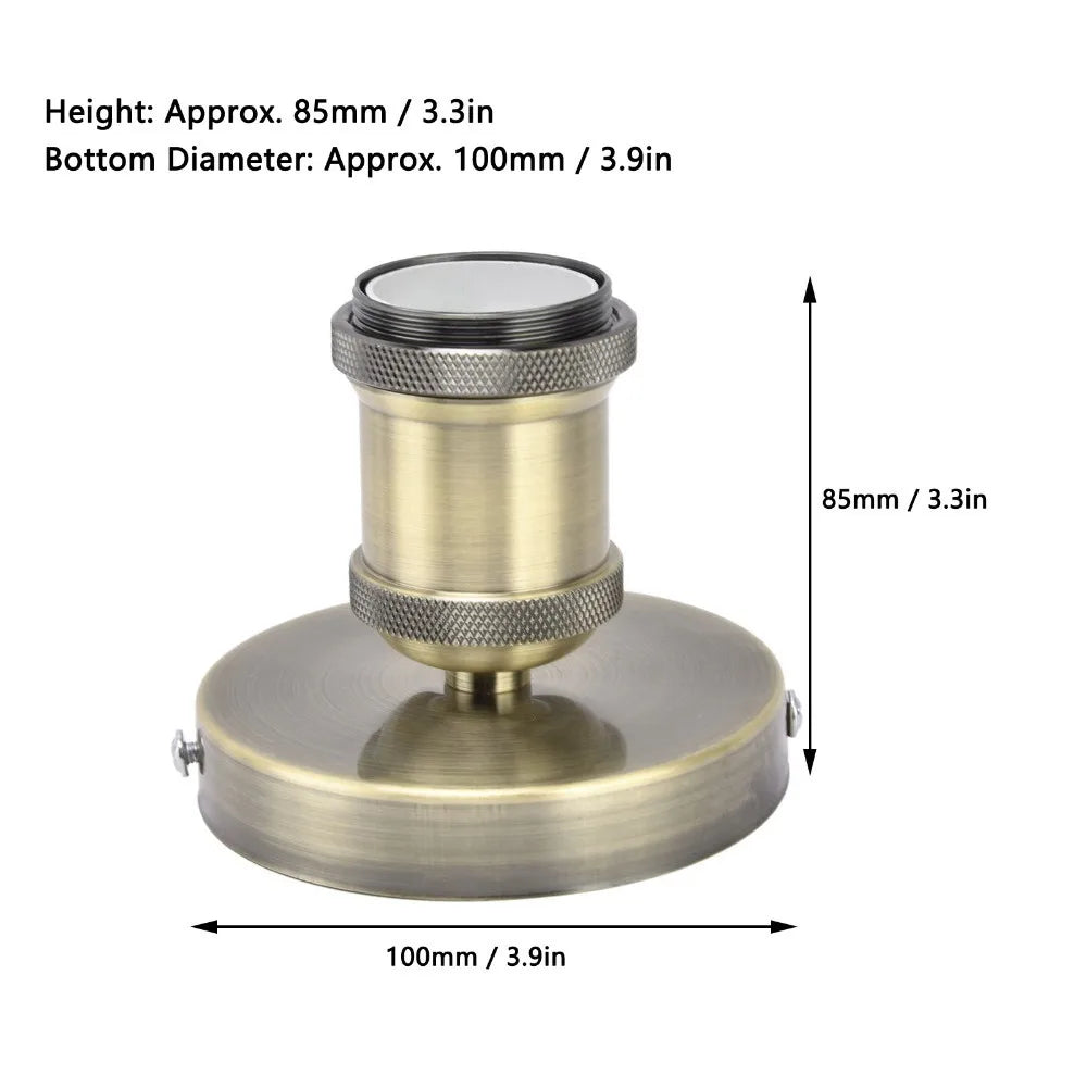 Vintage E26/E27 Ceiling Lamp Holder – Aluminum 100-240V Ceiling Lamp Holder SWANS