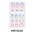 Kids Princess Nail Stickers – Cute Cartoon Animal Nail Decals