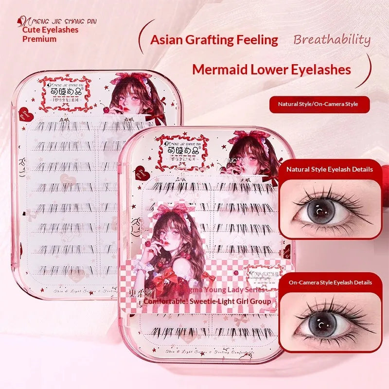 No-Glue Lower Lash Clusters – Natural Volume 4–8mm False Eyelash Clusters SWANS