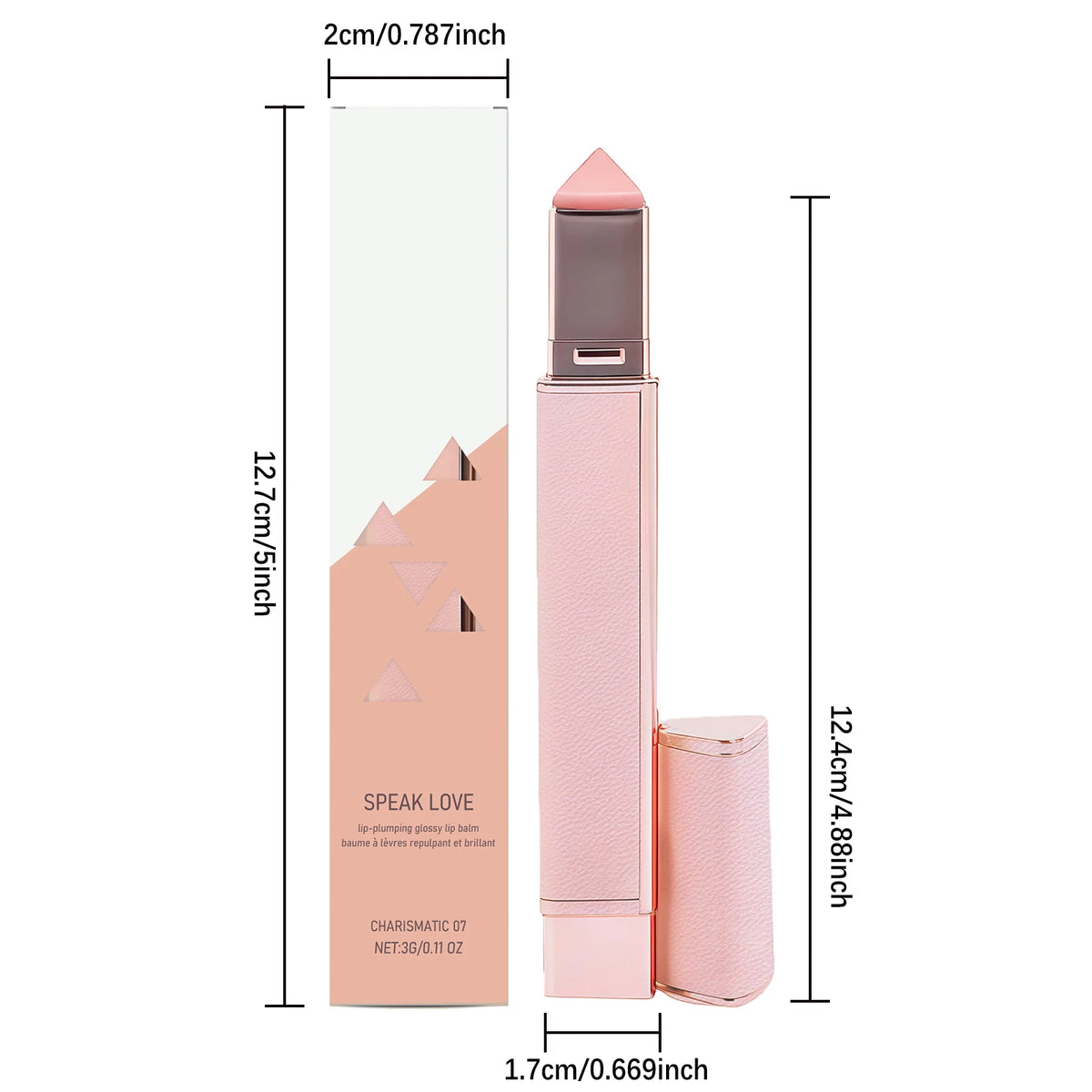 Zephoco pH Color-Changing Lip Balm – Moisturizing Glass Shine Color-Changing Lip Balm SWANS 1PC