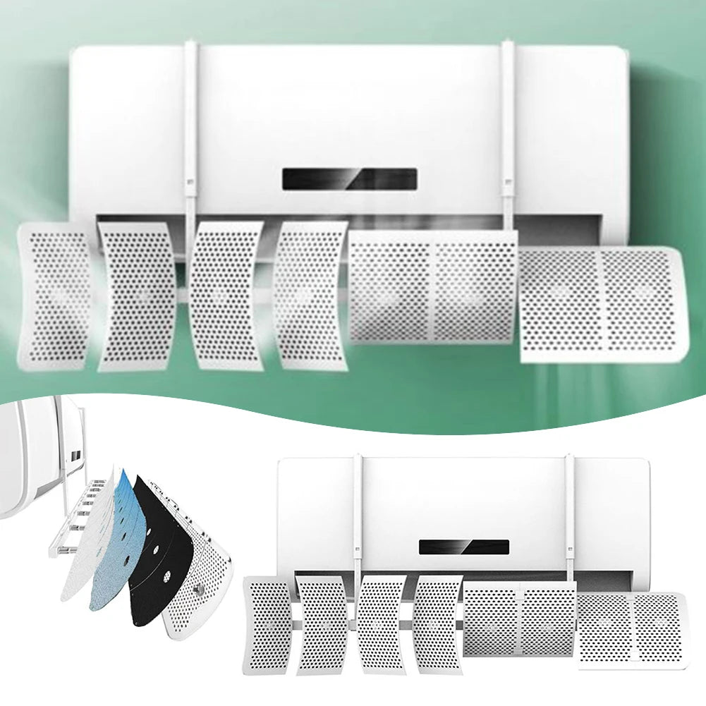 8-Leaf Adjustable AC Wind Deflector Wall-Mounted Air Baffle AC Wind Deflector SWANS