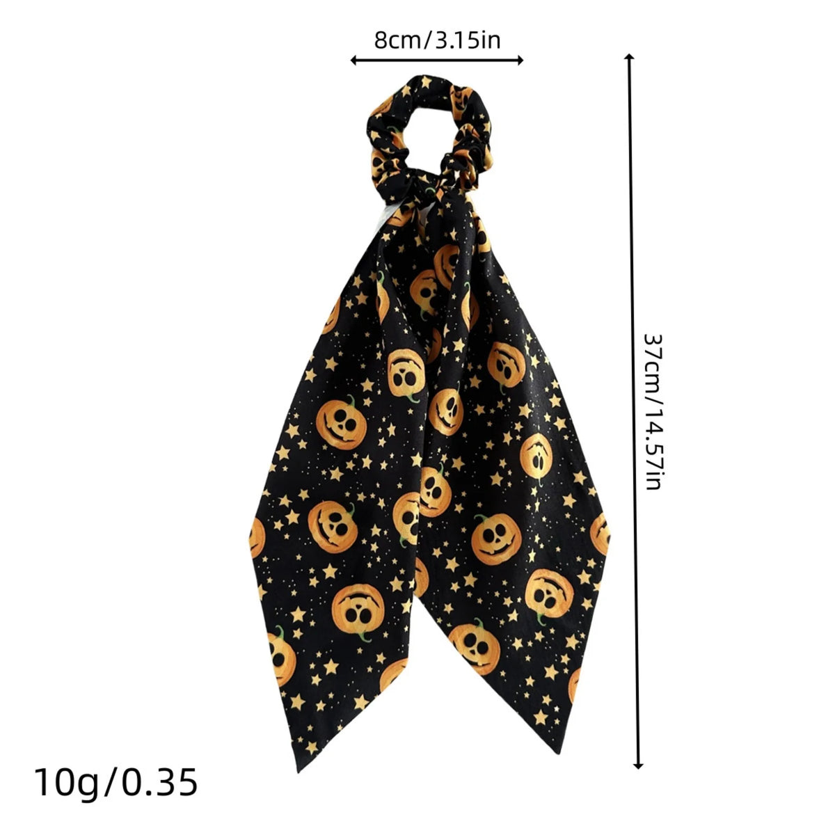 Halloween Scrunchies Set – 3-Piece Pumpkin Ghost Bat Hair Ties Halloween Hair Scrunchies SWANS