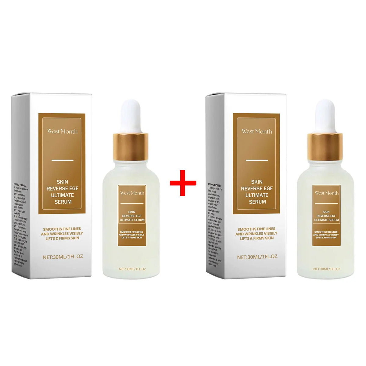 WEST MONTH Glycerin Face Serum – Hydrating & Brightening Face Serum SWANS 60ml boxed