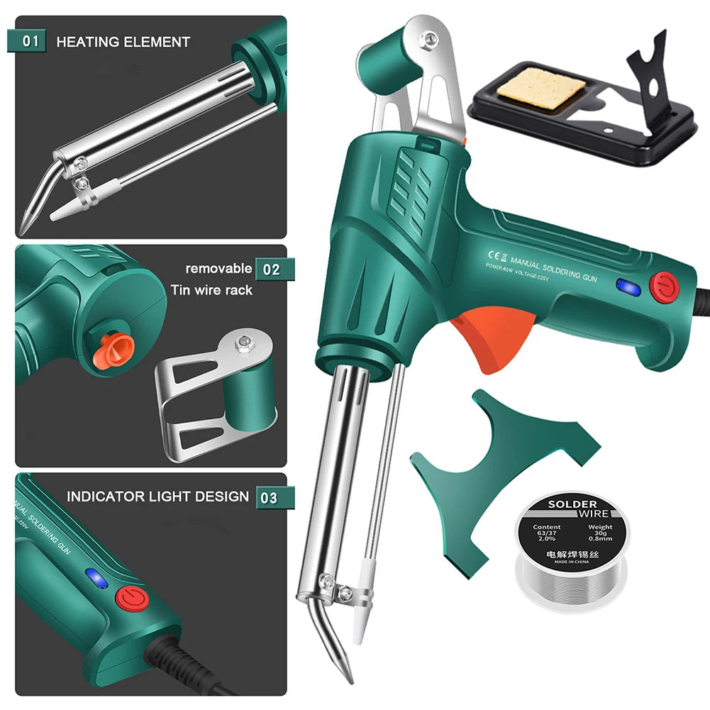 60W Automatic Corded Soldering Iron Set – Multi-Function Tool Soldering Iron Set SWANS