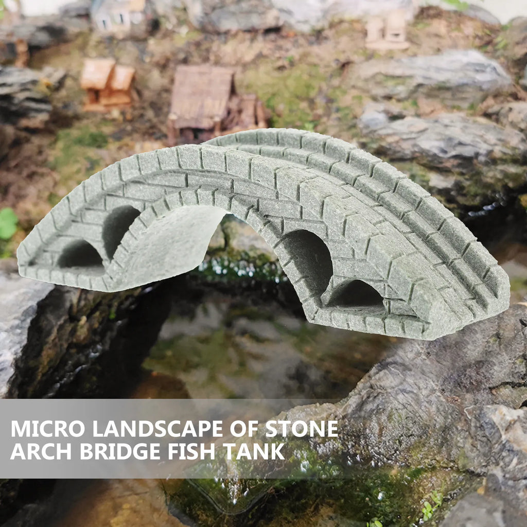 Miniature Arch Bridge Ornament – Aquarium, Bonsai & Garden Decor Miniature Garden Ornament SWANS