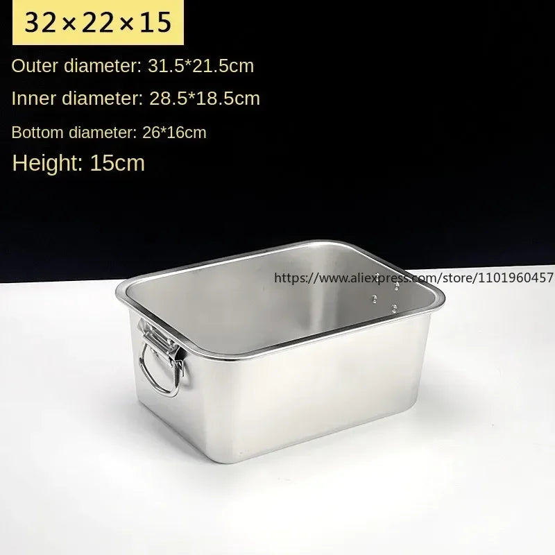 SWANS 304 Stainless Steel Deep Tray with Handle – BBQ & Kitchen Stainless Steel Tray SWANS