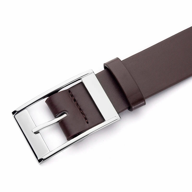 Men's PU Leather Metal Pin Buckle Belt – Casual & Business Men's Leather Belt SWANS