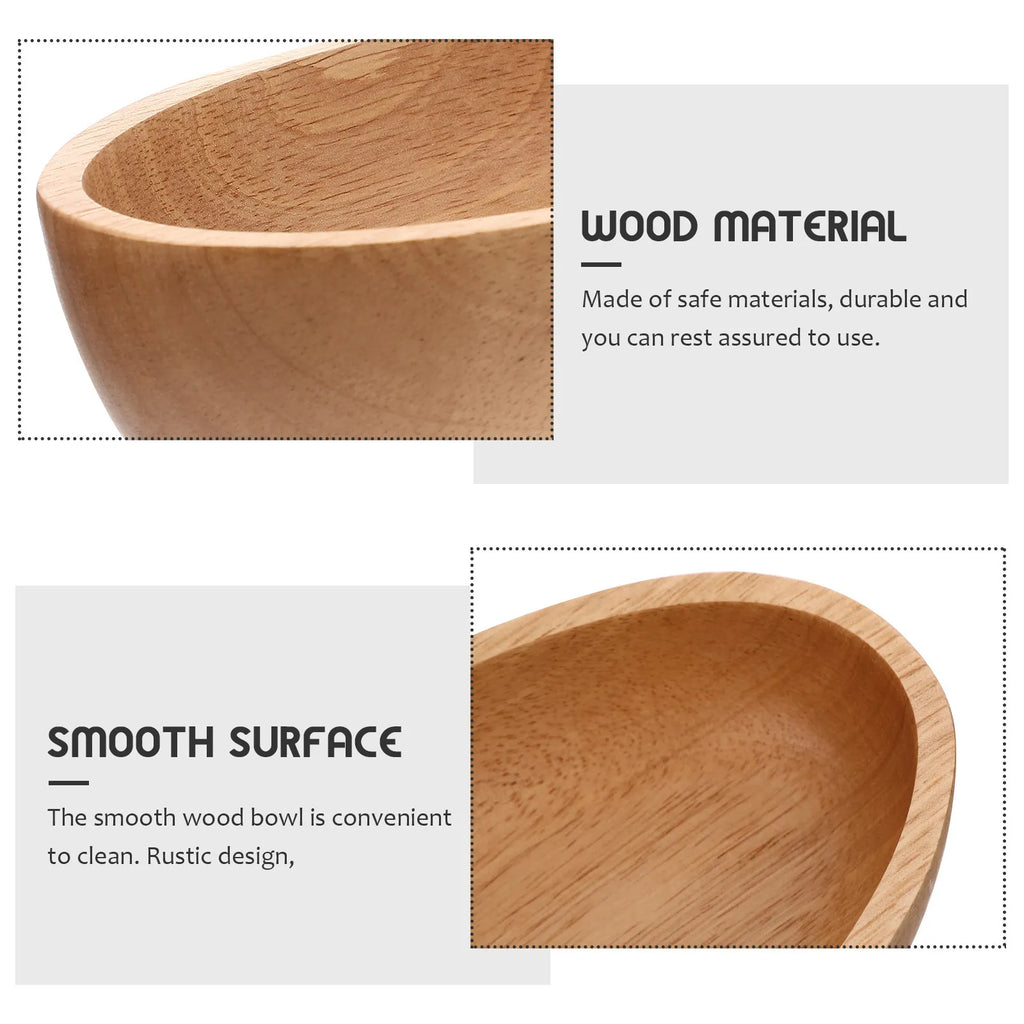 Rustic Solid Wood Boat-Shape Fruit & Serving Tray Wood Serving Tray SWANS