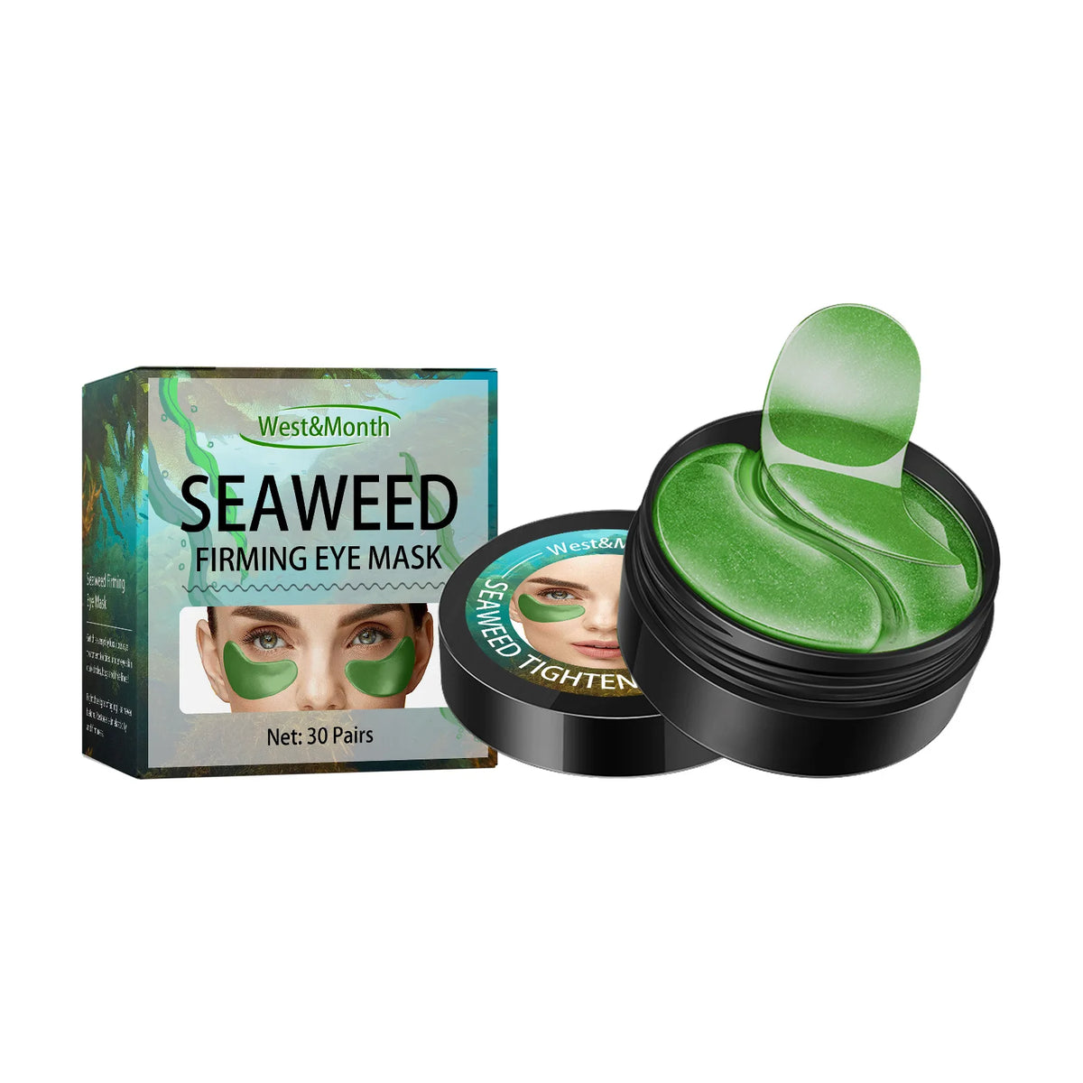 West Month Seaweed Eye Mask – Moisturizing Gel Patches 60pc Eye Gel Patches SWANS