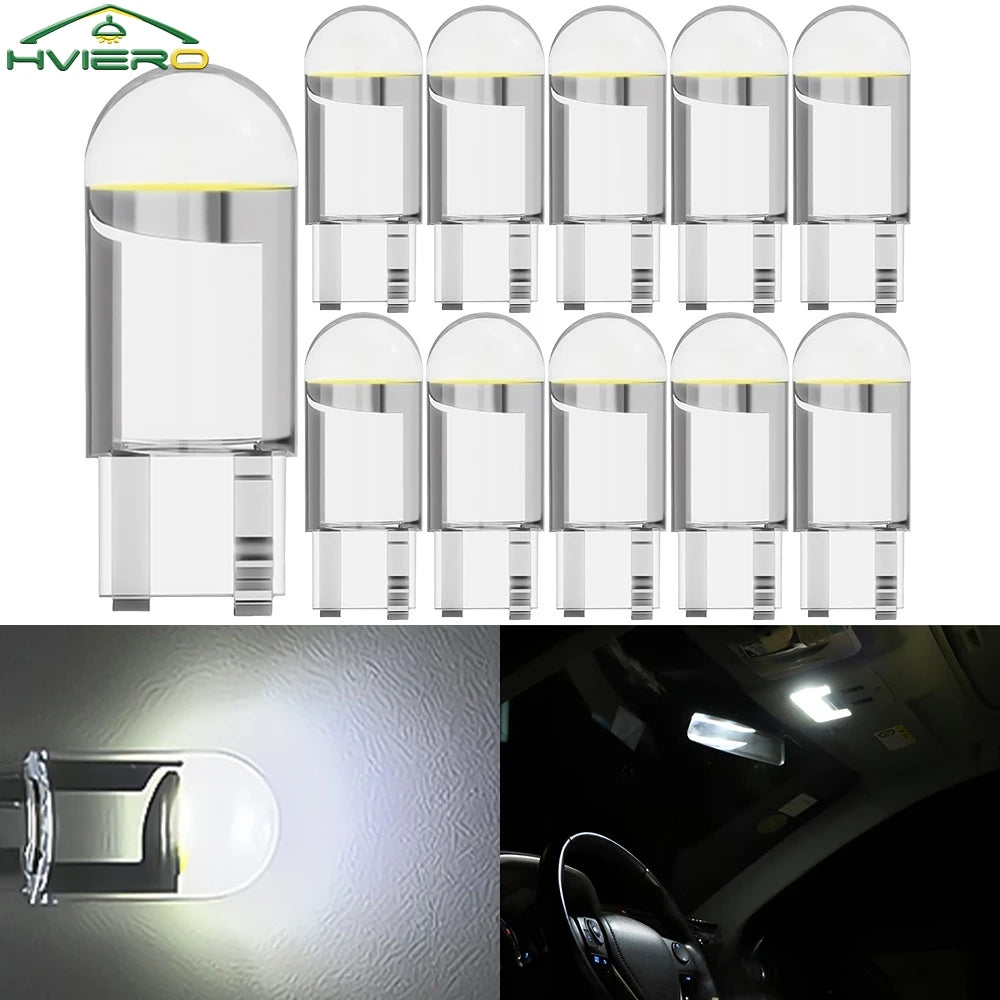 T10 W5W COB LED Bulbs 12V – 20/50/100 Pack Multi-Color LED Car Bulbs SWANS