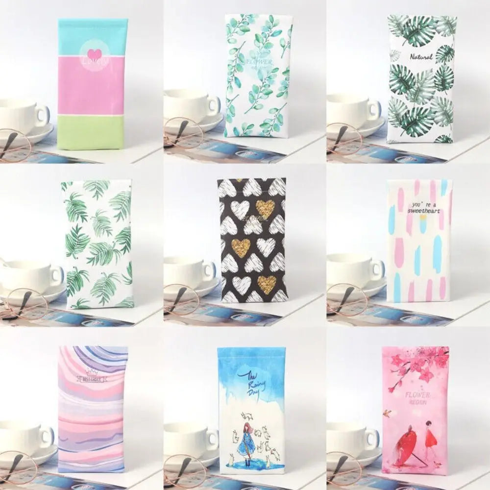 PU Leather Floral Glasses Bag – Soft Sunglasses Storage Pouch Glasses Storage Bag SWANS