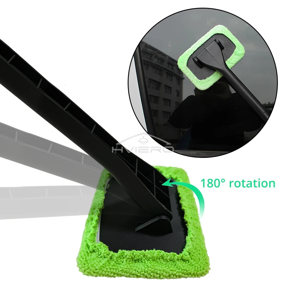 HVIERO Microfiber Car Window Cleaner Brush Long Handle Car Cleaning Brush SWANS