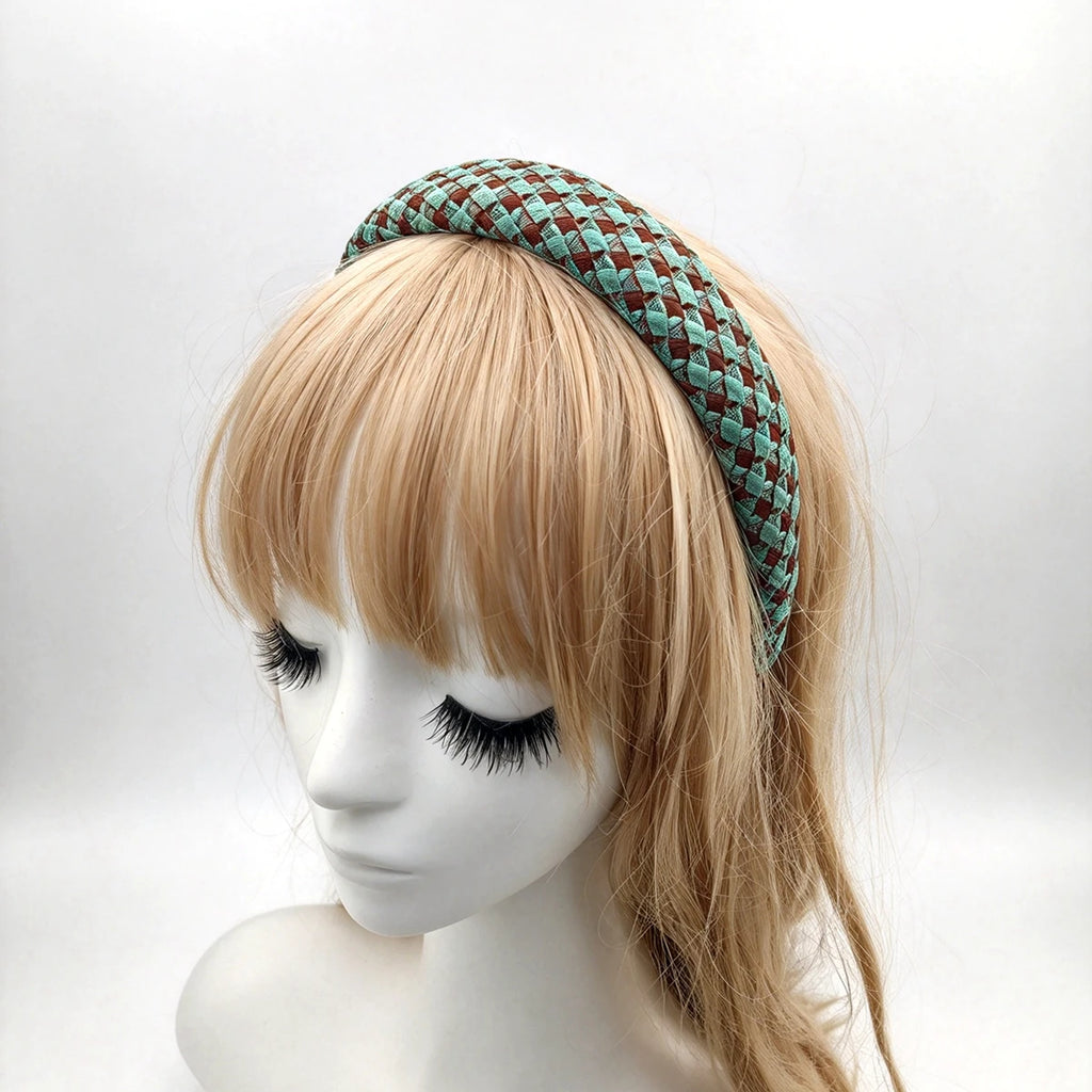 Vintage Lattice Wide Sponge Headband – Women's Hair Hoop Wide Sponge Headband SWANS