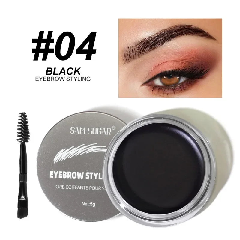 Waterproof Eyebrow Styling Gel – Long-Lasting Brow Dye Wax Eyebrow Styling Gel SWANS 04 black