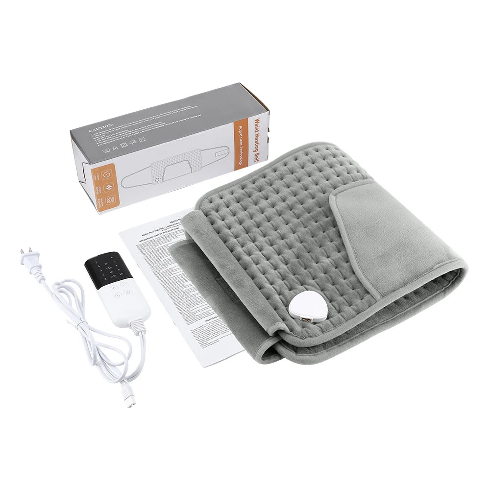 Electric Heated Waist Belt – 10-Level Thermal Pad & Hand Warmer Heated Waist Belt SWANS US Plug