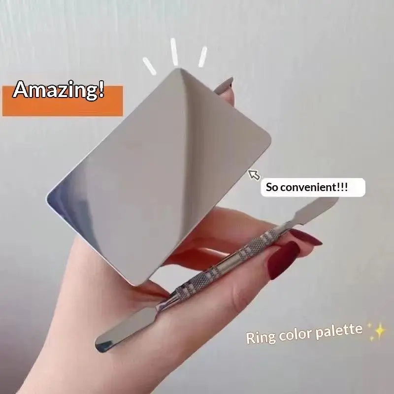 Makeup Mixing Palette with Spatula, Brush & Puff – YOVIP Makeup Mixing Palette SWANS