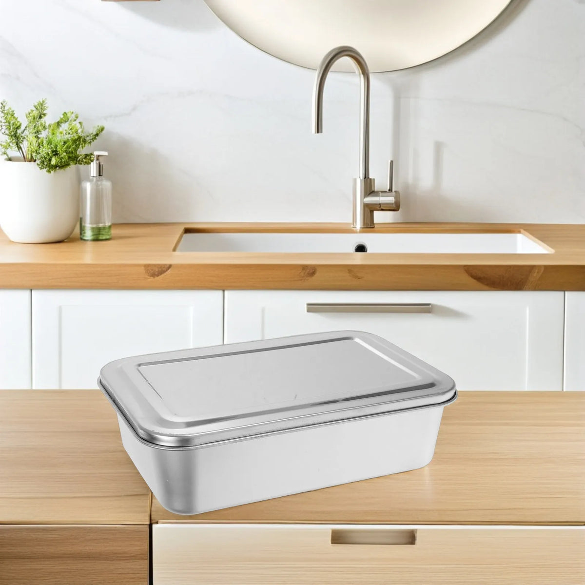 SWANS Stainless Steel Baking Dish with Lid | Tiramisu & Lasagna Pan Baking Dish with Lid SWANS