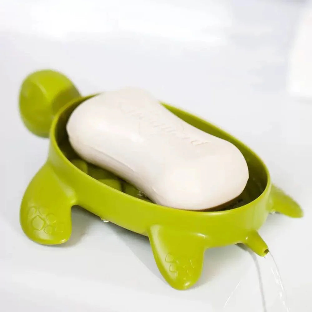 SWANS Turtle Soap Dish Draining Holder – 1/2/3 Pack Soap Dish Holder SWANS