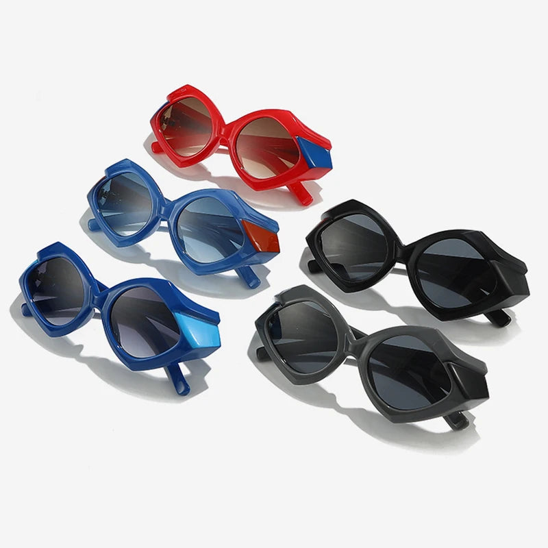 TOYEARN Y2K Oversized Rhombus Sunglasses UV400 Punk Unisex Oversized Sunglasses SWANS