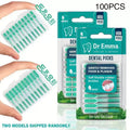 100-Pack Interdental Brush & Dental Floss Teeth Cleaning Kit Dental Floss Picks SWANS interdental brush