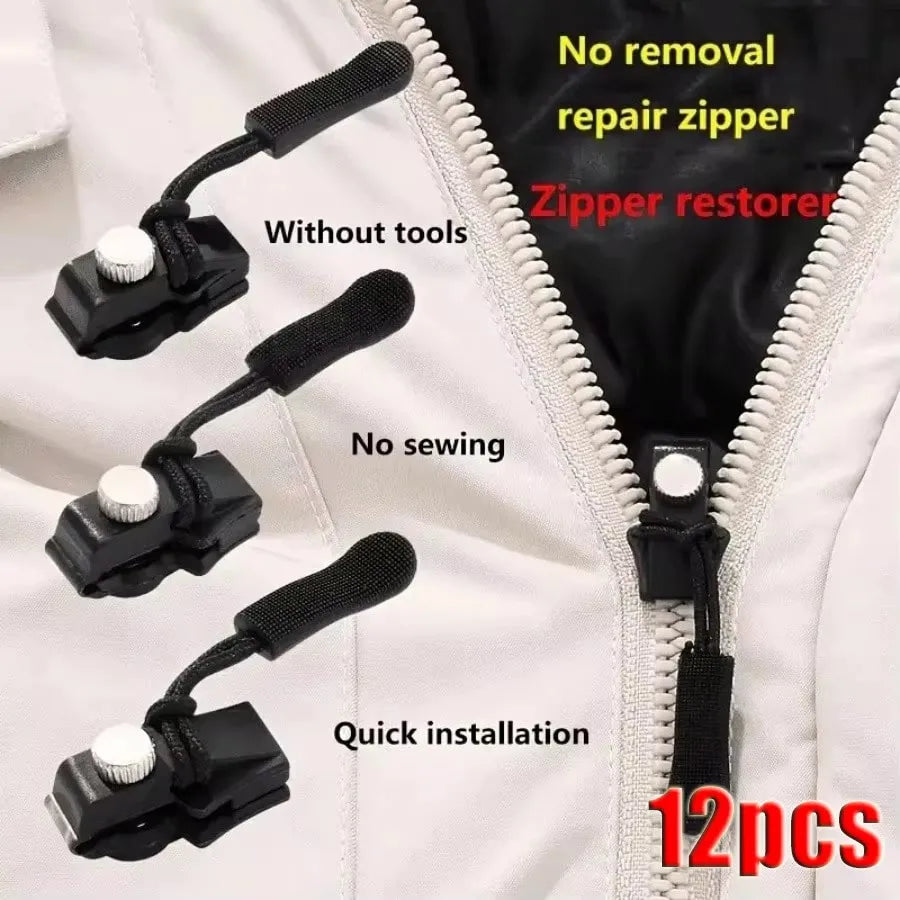 Universal Zipper Repair Kit – Replacement Slider Pulls 3–60 Pack Zipper Repair Kit SWANS