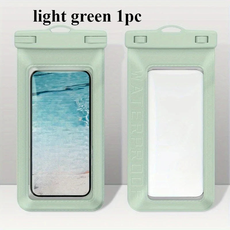 Universal Clear Waterproof Phone Dry Bag – EVA Swimming Case Waterproof Phone Bag SWANS green 1pc