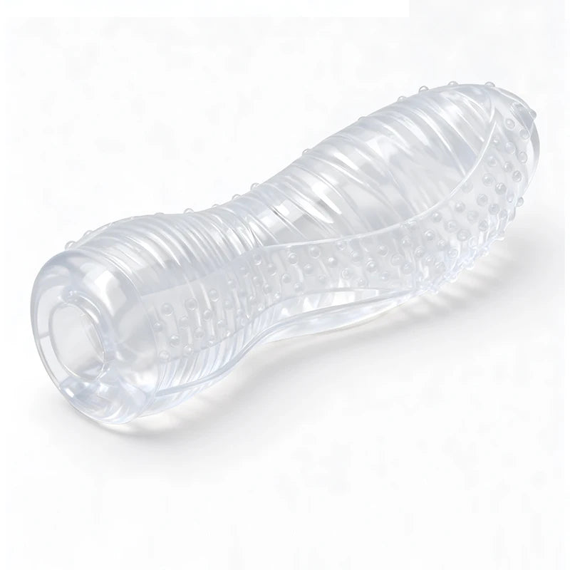 Men's Transparent TPE Vacuum Stroker Cup – Soft Sleeve Male Stroker Cup SWANS