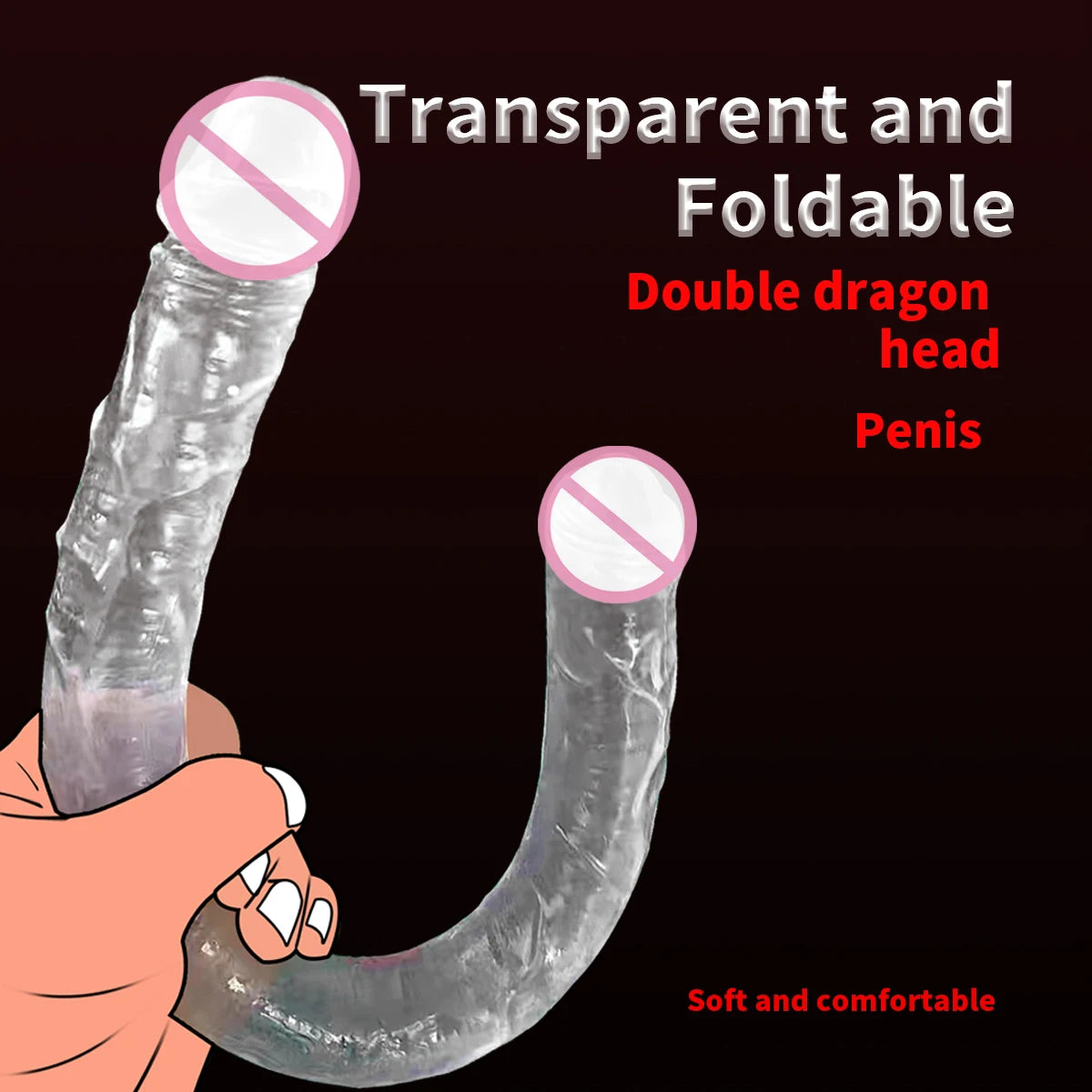 45cm Double-Headed Realistic TPE Dildo – Flexible Adult Toy Adult Pleasure Toy SWANS