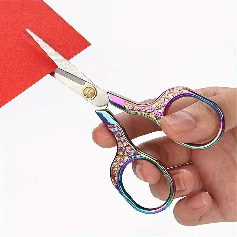 Vintage Plum Blossom Craft Scissors – Stainless Steel Embroidery Craft Scissors SWANS color 1pc
