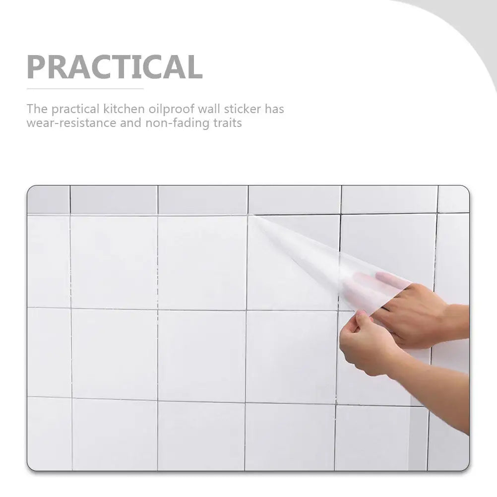 Transparent Oilproof Kitchen Wall Protector Self-Adhesive Sheet Kitchen Wall Sticker SWANS