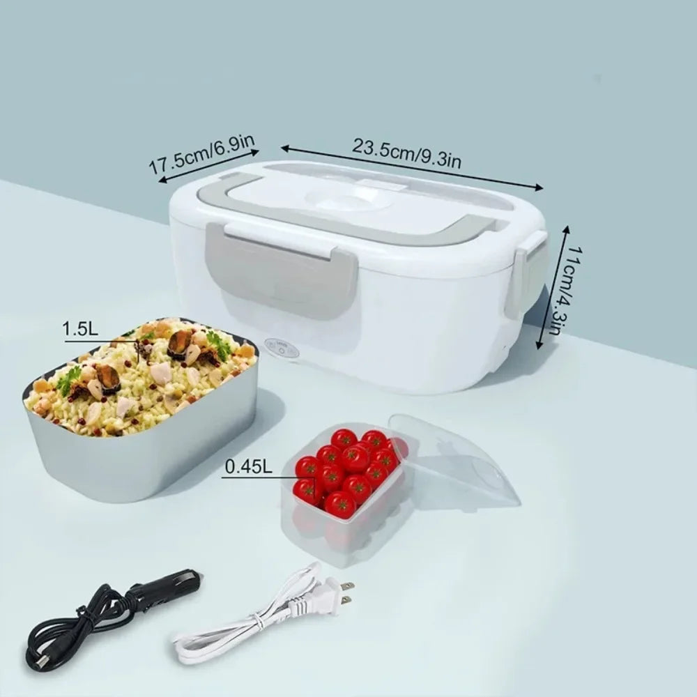 SWANS 3-in-1 Electric Lunch Box Warmer 12V 24V 110V Portable Electric Lunch Box SWANS
