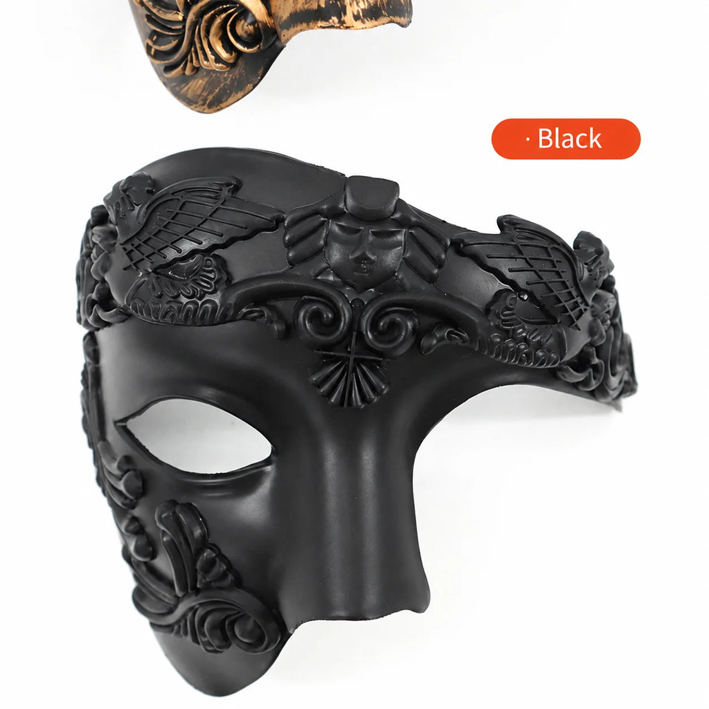 Vintage Roman Warrior Half-Face Masquerade Mask – Unisex Masquerade Mask SWANS