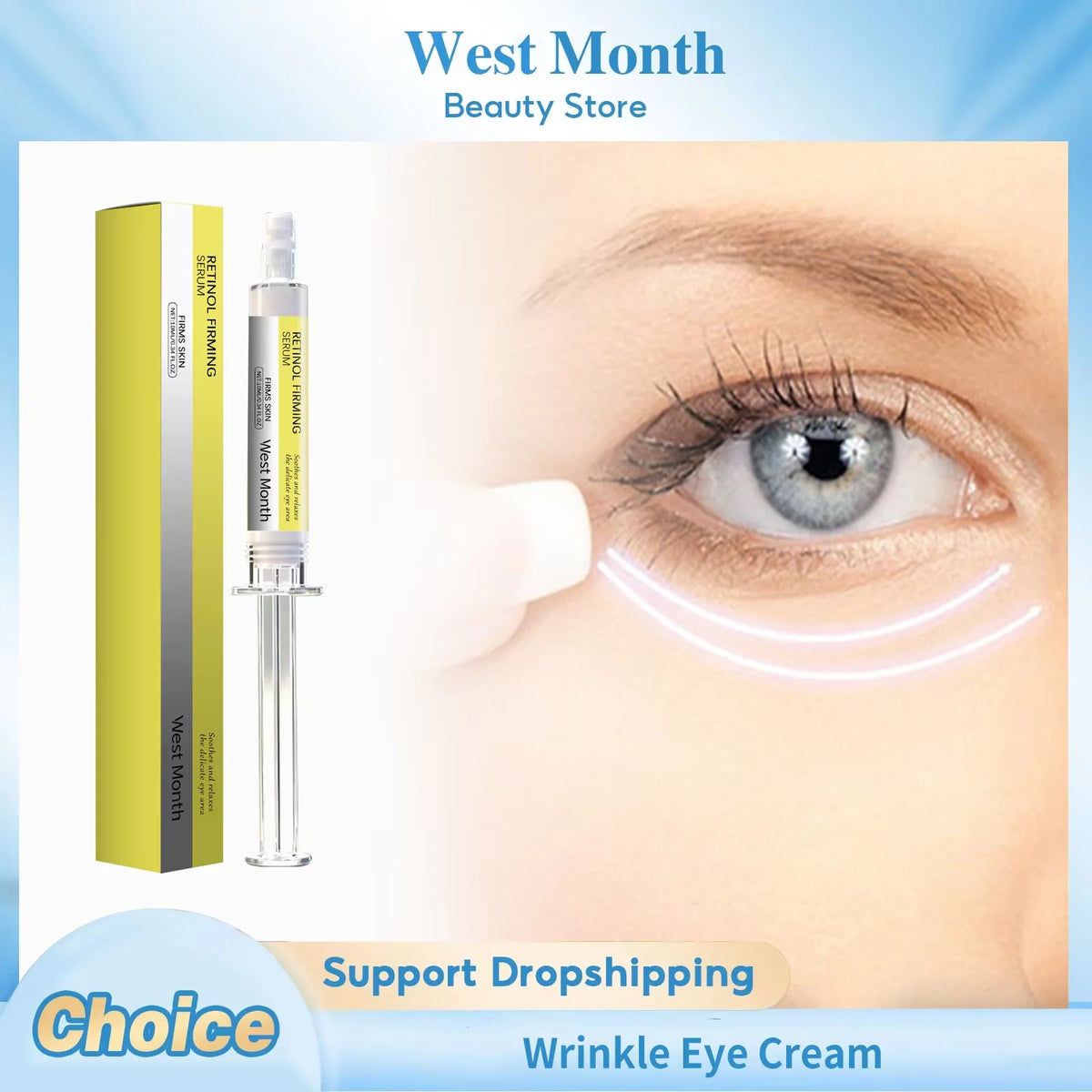 WEST MONTH Firming Hydrating Eye Cream – Smoothing 10ml Eye Cream SWANS