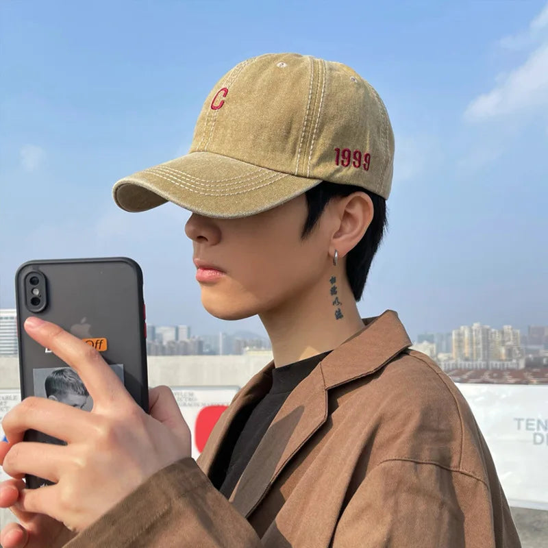 FAITOLAGI Retro Cotton Baseball Cap – Unisex Embroidery Hat Baseball Cap SWANS