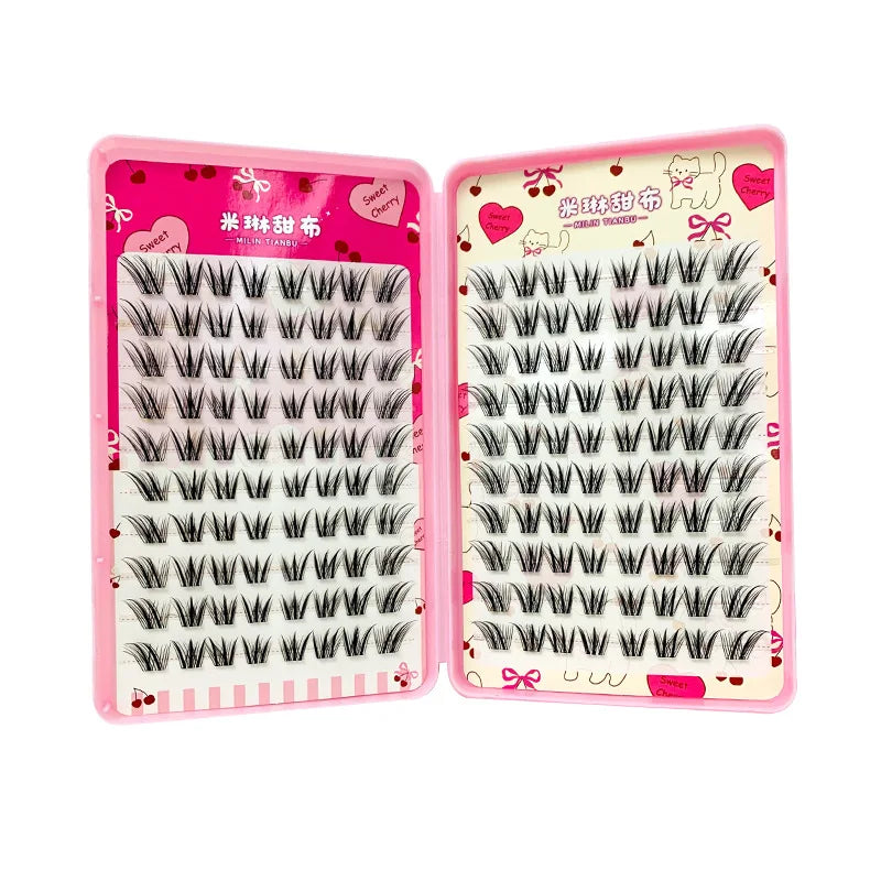 Self-Adhesive Cluster False Eyelashes – 20 Rows Fluffy Wispy False Eyelashes SWANS