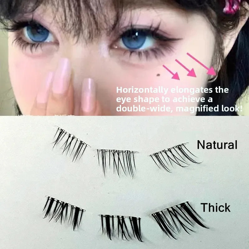 Glue-Free Lower False Eyelashes – Fox Eye Winged Effect False Eyelashes SWANS