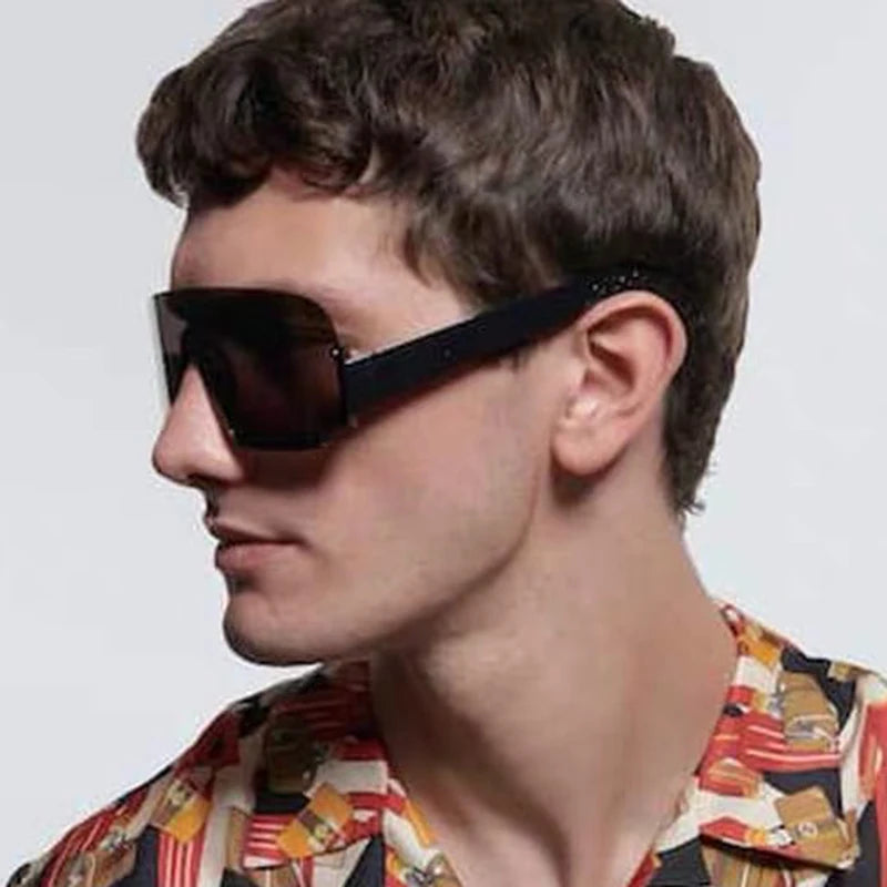 Y2K Rivet Half Frame Sunglasses – Unisex Punk Vintage Goggle Fashion Sunglasses SWANS