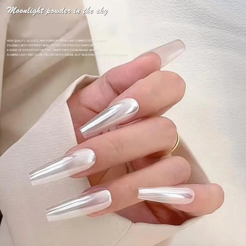 YOVIP Chrome Mirror Nail Powder – Aurora Iridescent Pigment Nail Art Powder SWANS