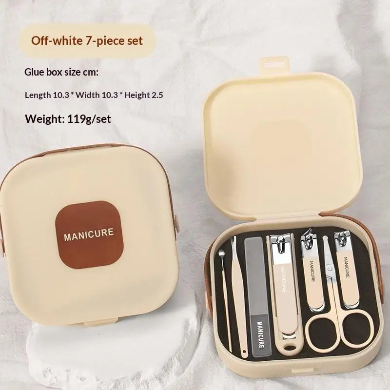 YOVIP 5–8 Piece Anti-Splash Manicure & Pedicure Kit – Steel Manicure Pedicure Kit SWANS A8