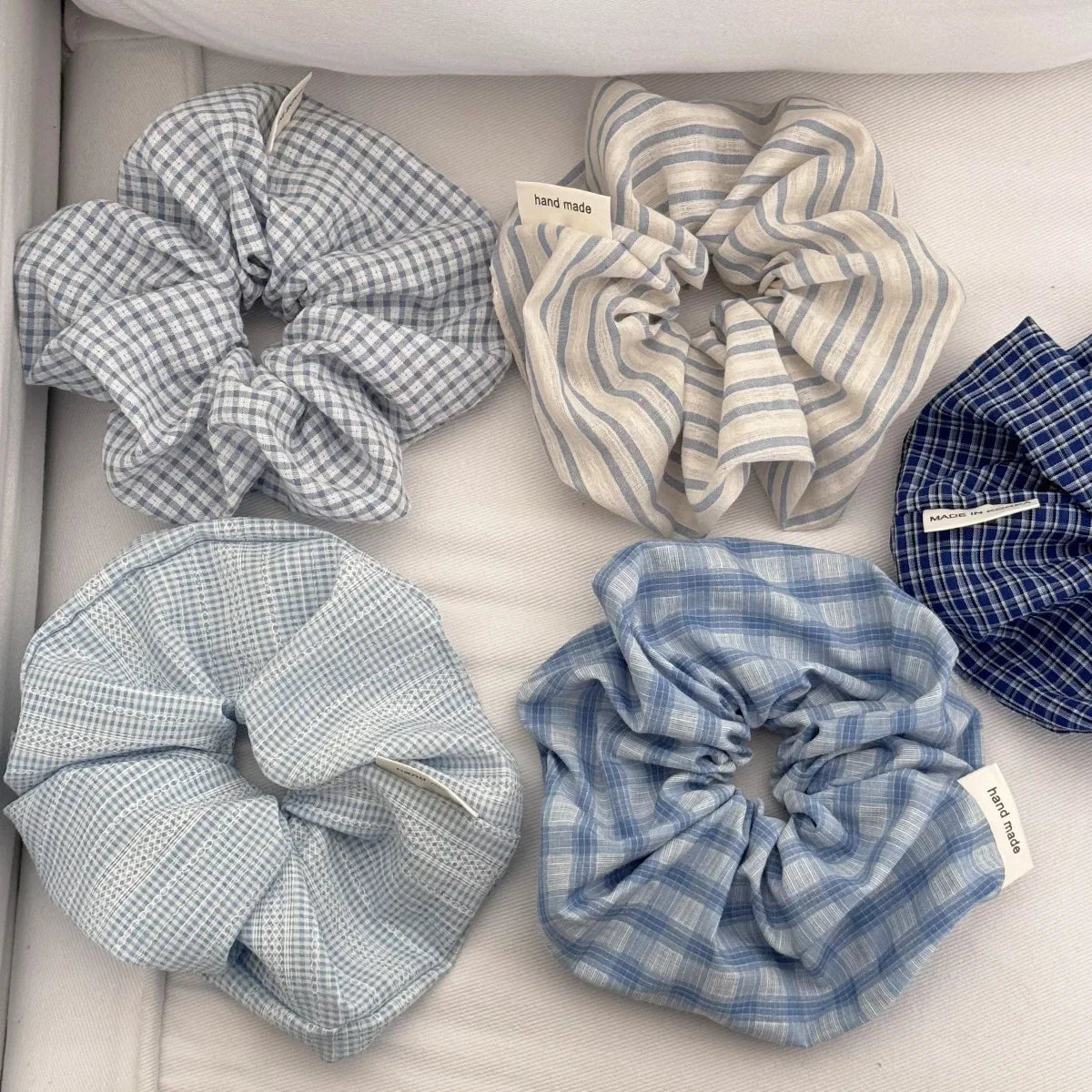 Large Elastic Scrunchies Hair Ties – Korean Vintage Style Elastic Scrunchies SWANS