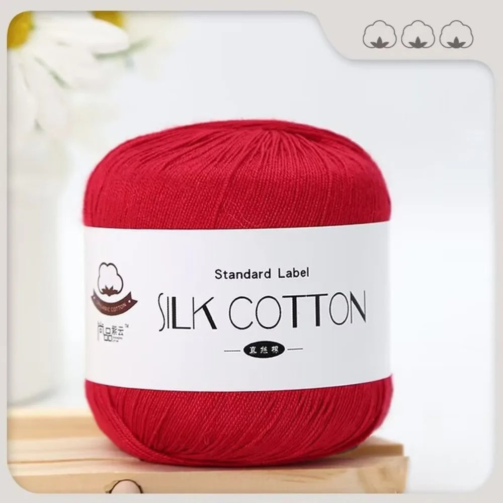 Milk Cotton Silk Yarn 50g – Soft DIY Crochet & Knitting Yarn Crochet Knitting Yarn SWANS 22