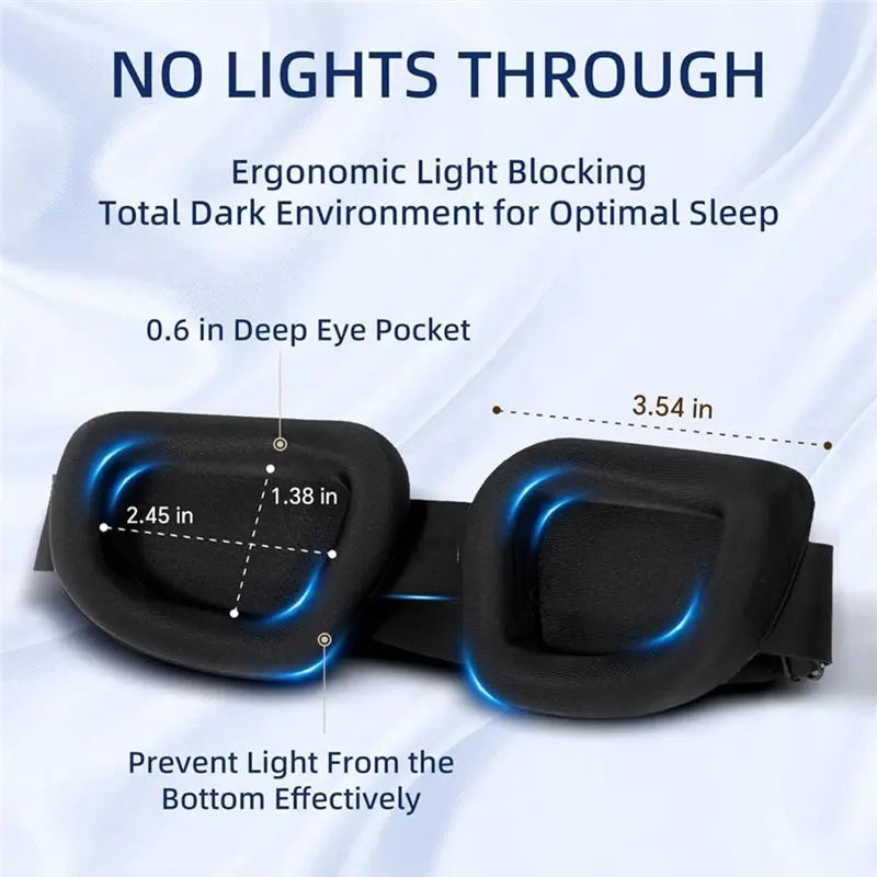 SWANS 3D Blackout Sleep Mask – Zero Pressure for Side Sleepers 3D Sleep Mask SWANS