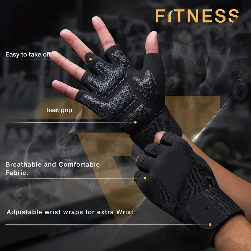 GAFASTWO Half Finger Cycling Gloves – Unisex Fitness Cycling Fitness Gloves SWANS