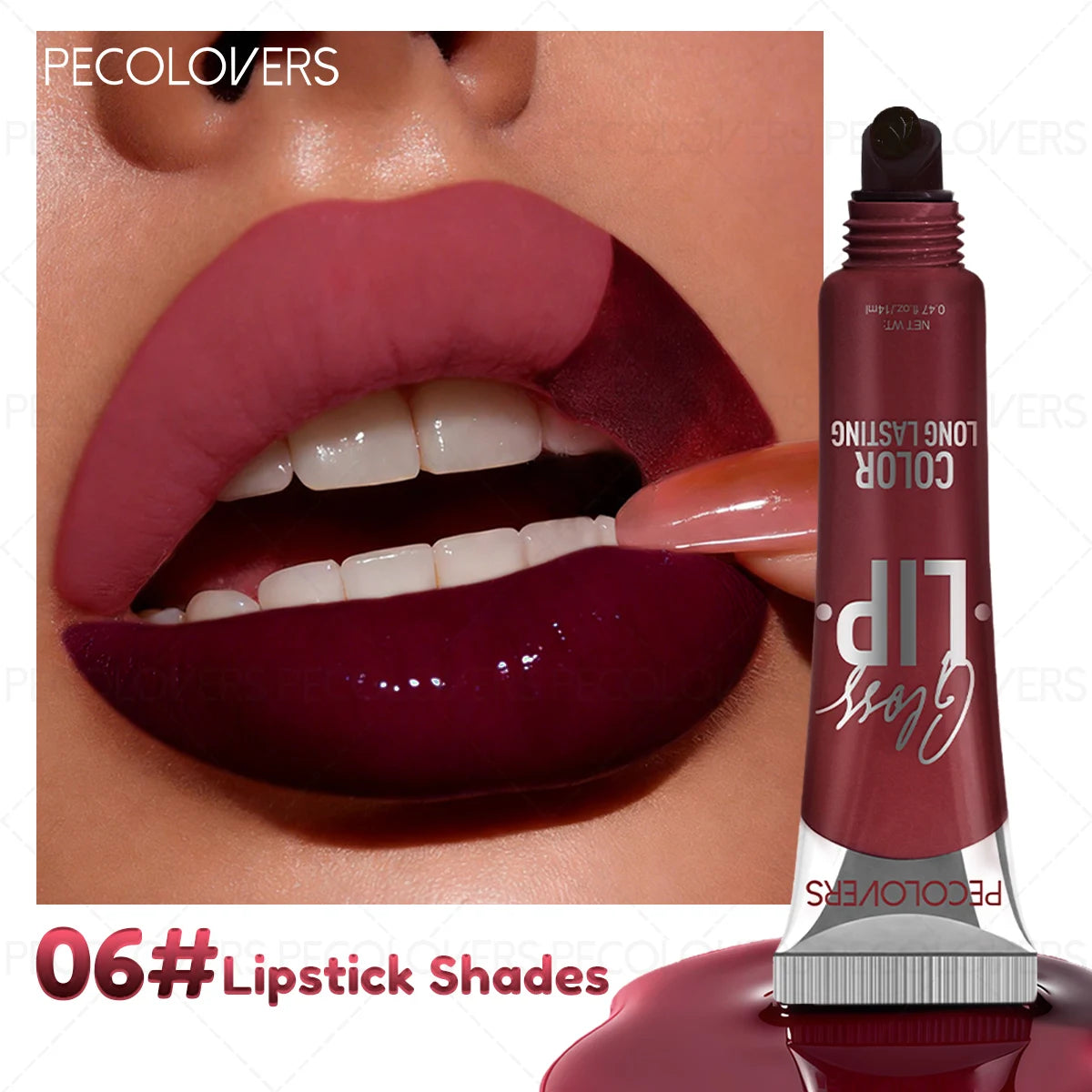 Waterproof Peel-Off Lip Gloss – High Pigment Non-Sticky Lip Gloss SWANS 06