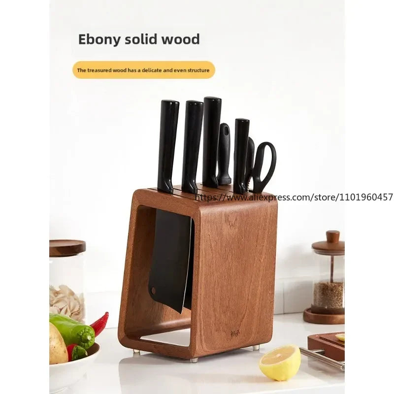 SWANS Solid Wood Knife Rack – Antibacterial Kitchen Knife Block Wooden Knife Block SWANS