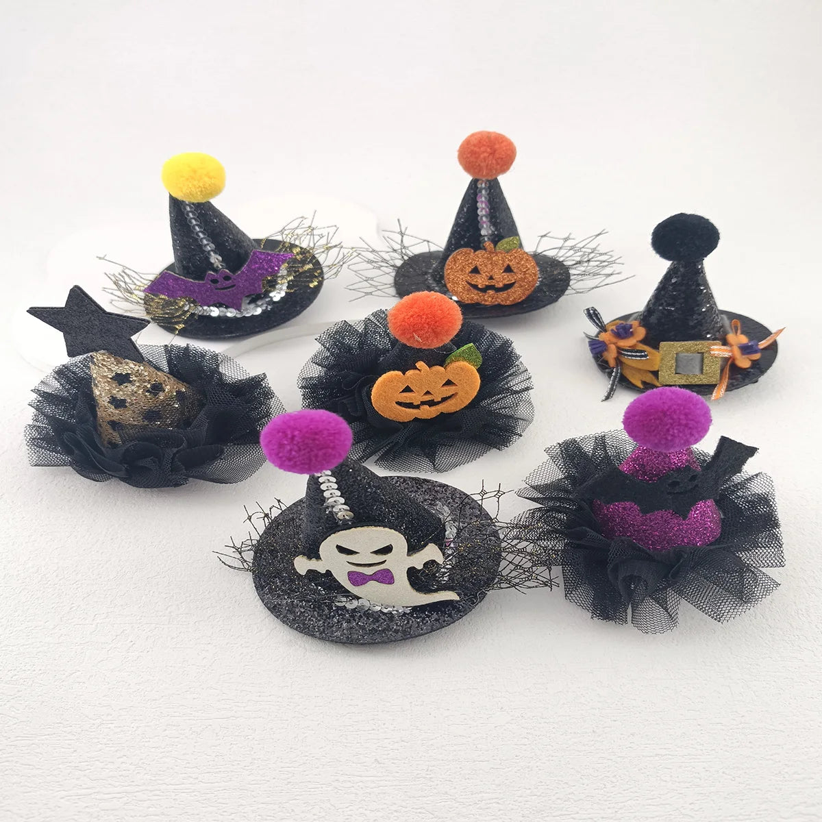 Halloween Ghost Pumpkin Hat Hair Clip – Cartoon Barrette Halloween Hair Clip SWANS