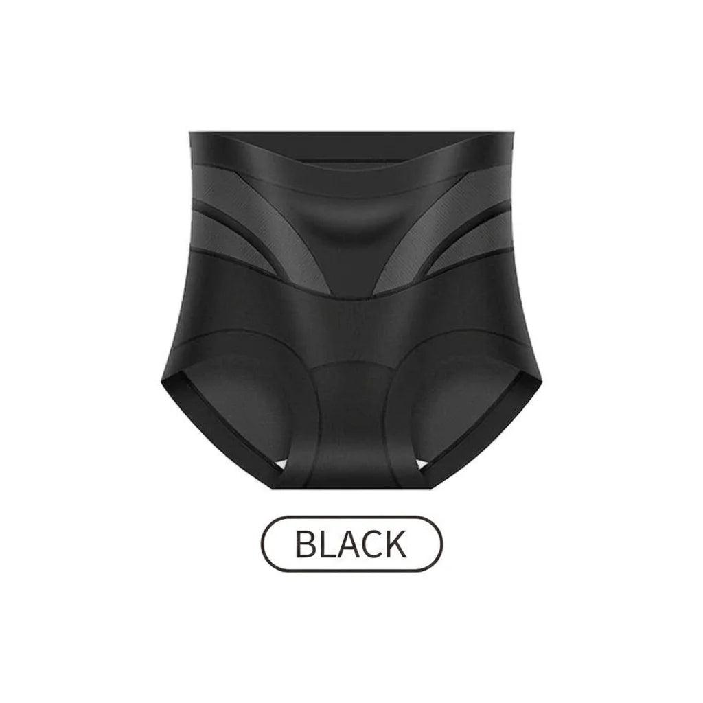 Women's High Waist Tummy Control Mesh Briefs – Cotton Crotch Women's Briefs SWANS Black M One Size