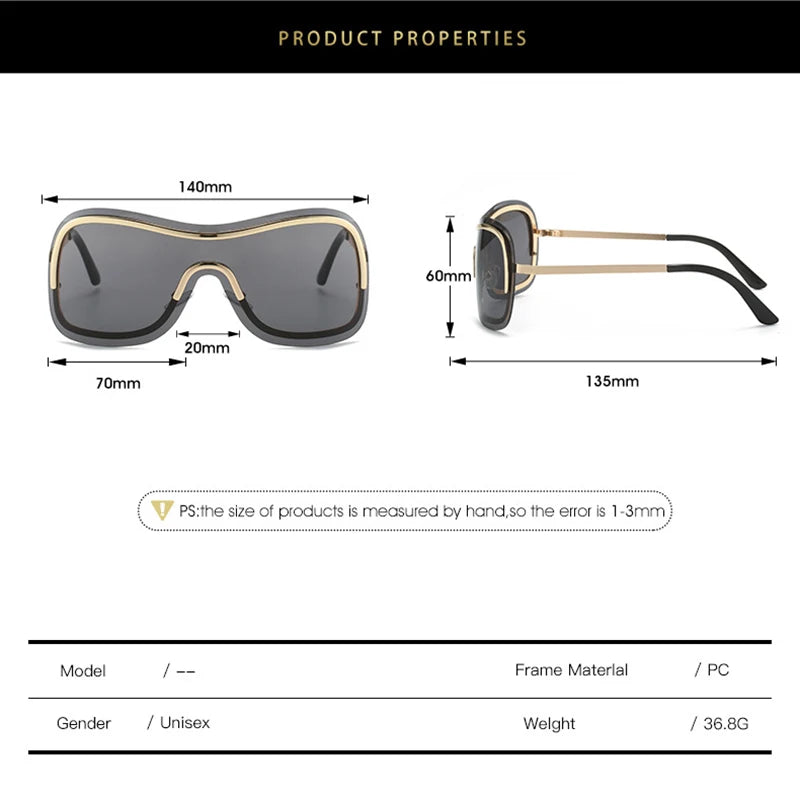 TOYEARN Y2K Steampunk Sunglasses UV400 – Women & Men Fashion Sunglasses SWANS
